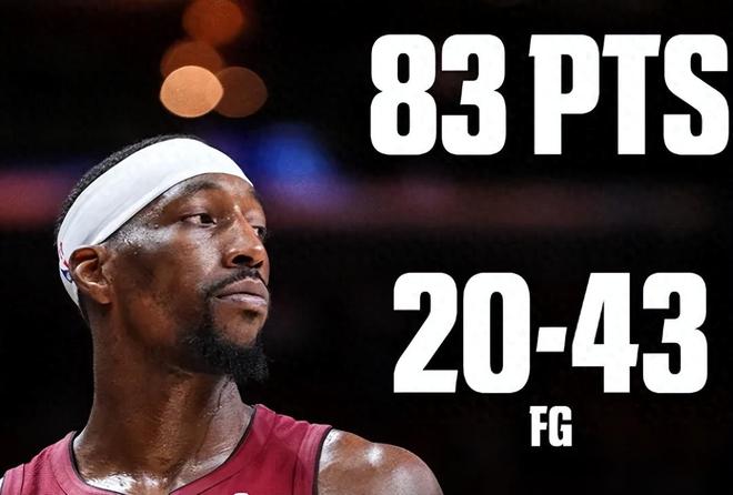 热火中锋阿德巴约单场83分创现役纪录 破科比8