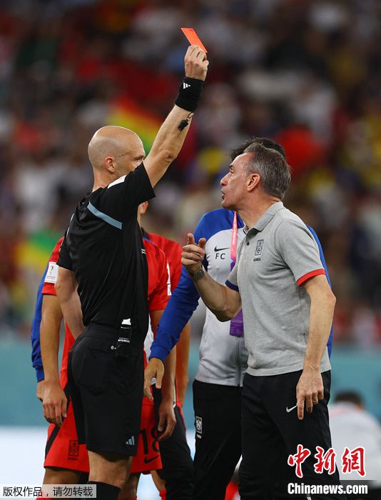 韩国队23负加纳 主教练红牌离场引争议